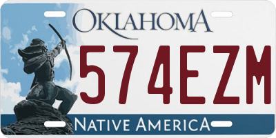 OK license plate 574EZM