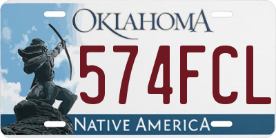 OK license plate 574FCL