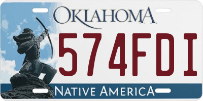 OK license plate 574FDI
