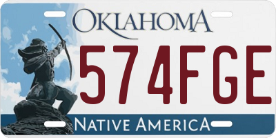 OK license plate 574FGE