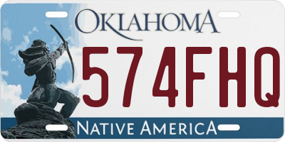 OK license plate 574FHQ