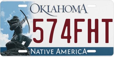 OK license plate 574FHT