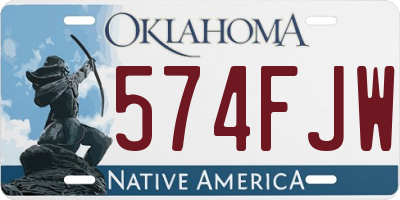 OK license plate 574FJW