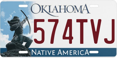 OK license plate 574TVJ