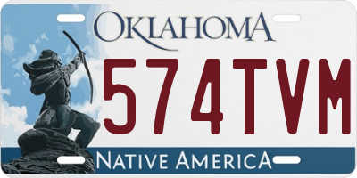 OK license plate 574TVM