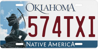 OK license plate 574TXI