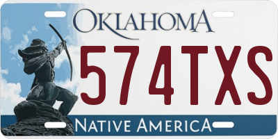 OK license plate 574TXS