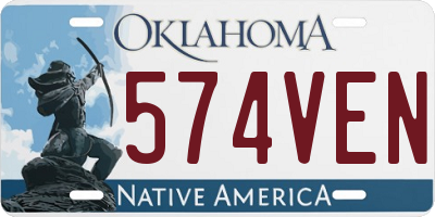 OK license plate 574VEN