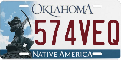 OK license plate 574VEQ