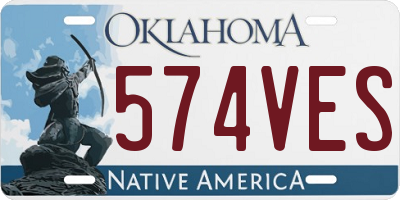 OK license plate 574VES