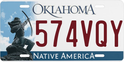 OK license plate 574VQY