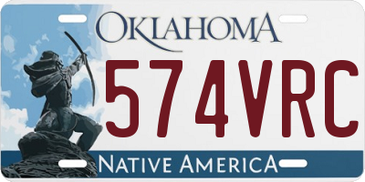 OK license plate 574VRC
