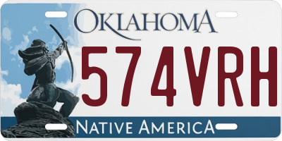 OK license plate 574VRH