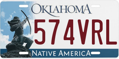 OK license plate 574VRL