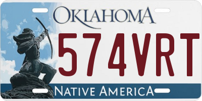 OK license plate 574VRT