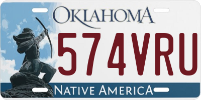 OK license plate 574VRU