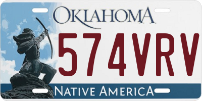 OK license plate 574VRV