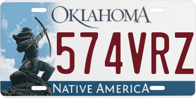 OK license plate 574VRZ