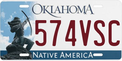 OK license plate 574VSC