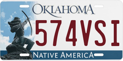 OK license plate 574VSI