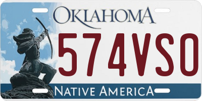 OK license plate 574VSO