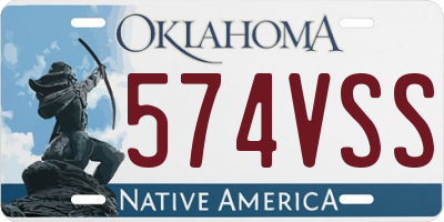 OK license plate 574VSS