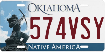 OK license plate 574VSY
