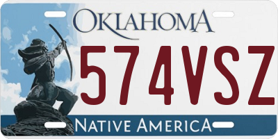 OK license plate 574VSZ