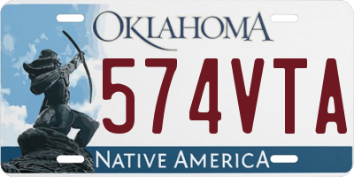 OK license plate 574VTA