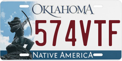 OK license plate 574VTF