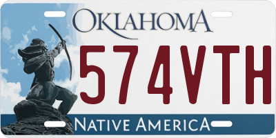 OK license plate 574VTH