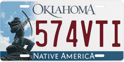 OK license plate 574VTI