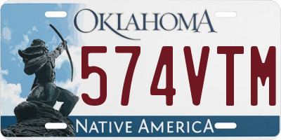 OK license plate 574VTM