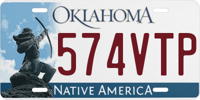 OK license plate 574VTP