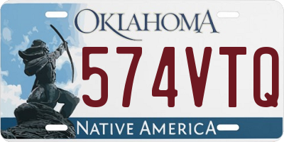 OK license plate 574VTQ