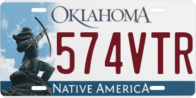 OK license plate 574VTR