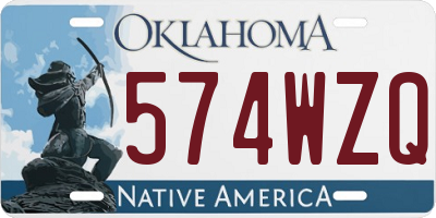 OK license plate 574WZQ