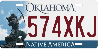 OK license plate 574XKJ