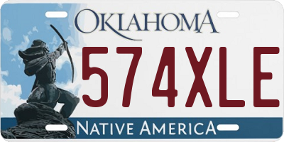 OK license plate 574XLE