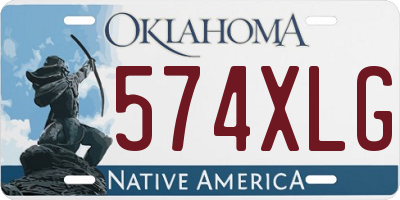 OK license plate 574XLG