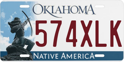 OK license plate 574XLK