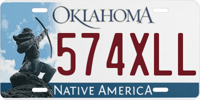 OK license plate 574XLL