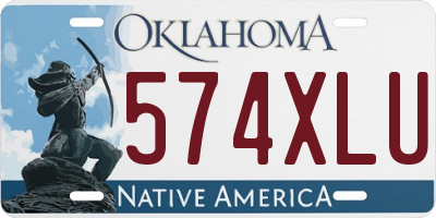 OK license plate 574XLU