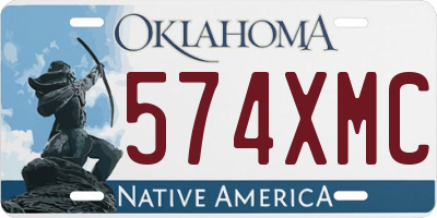 OK license plate 574XMC