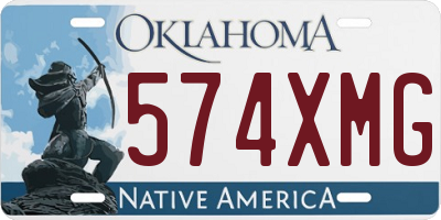 OK license plate 574XMG