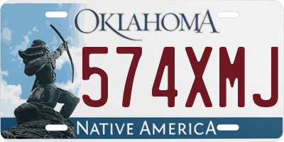 OK license plate 574XMJ