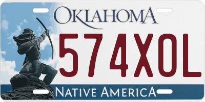 OK license plate 574XOL