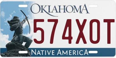 OK license plate 574XOT