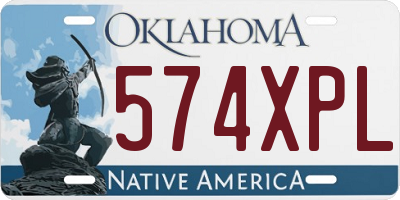 OK license plate 574XPL