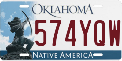 OK license plate 574YQW